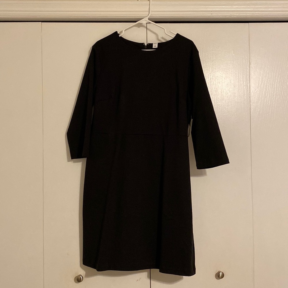 Old Navy Black Dress with 3/4 length sleeves